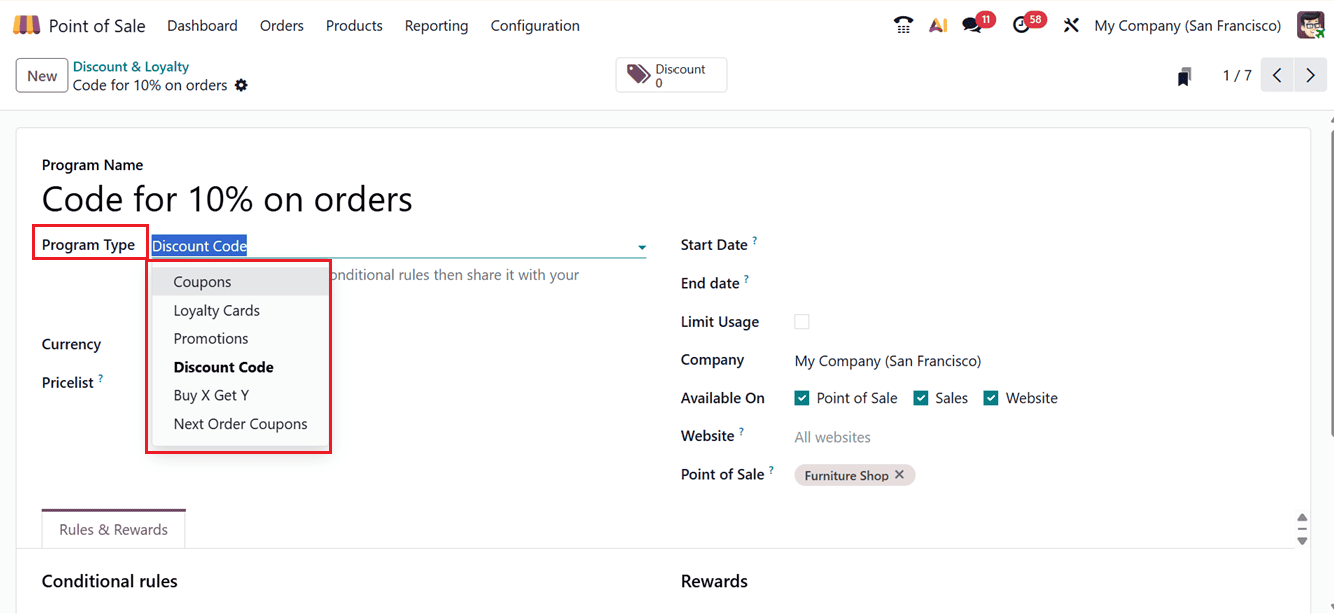 How to Use Loyalty Programs, Promotions, and Discounts in Odoo 19 Point of Sale-cybrosys