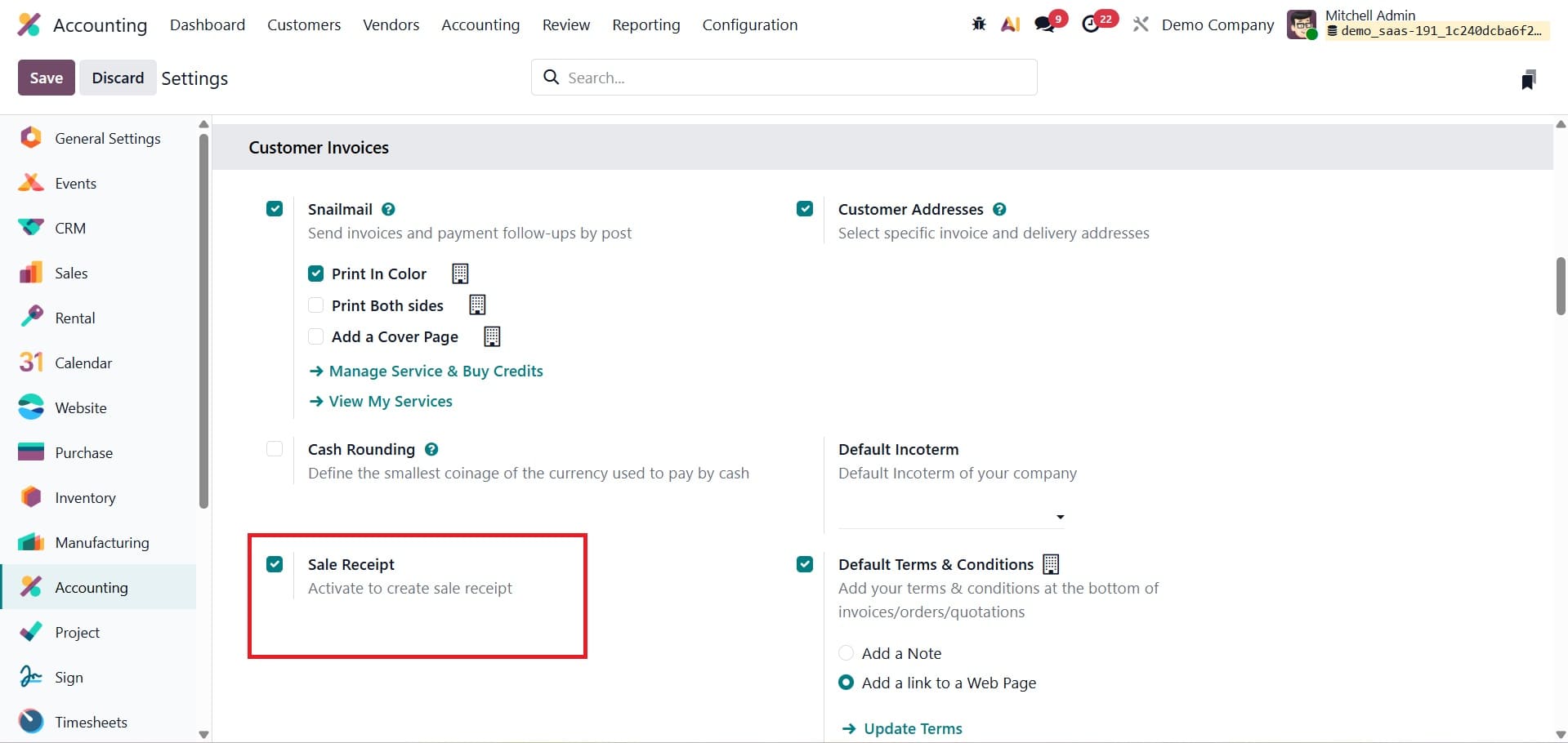 How to Use Receipts for Sales in Odoo 19 Accounting-cybrosys
