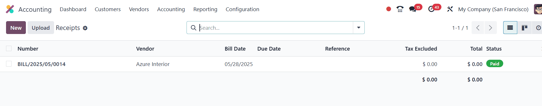 How to Use Sales Receipt & Purchase Receipt in Odoo 18 Accounting-cybrosys