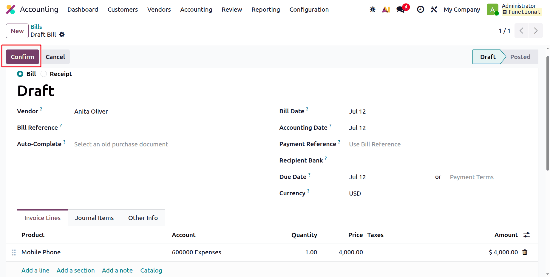 How to Use the Continental Accounting Method in Odoo 19-cybrosys