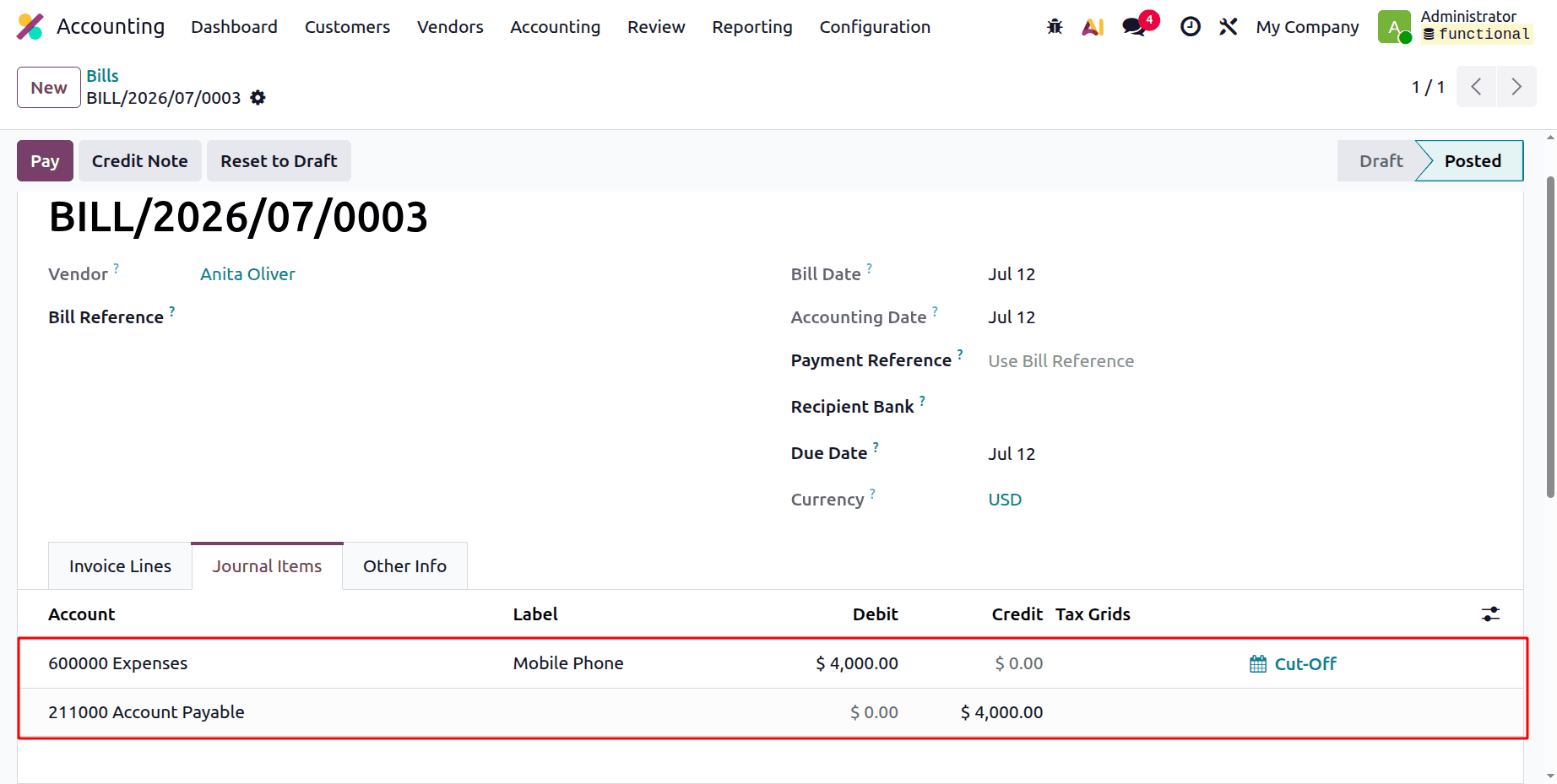 How to Use the Continental Accounting Method in Odoo 19-cybrosys