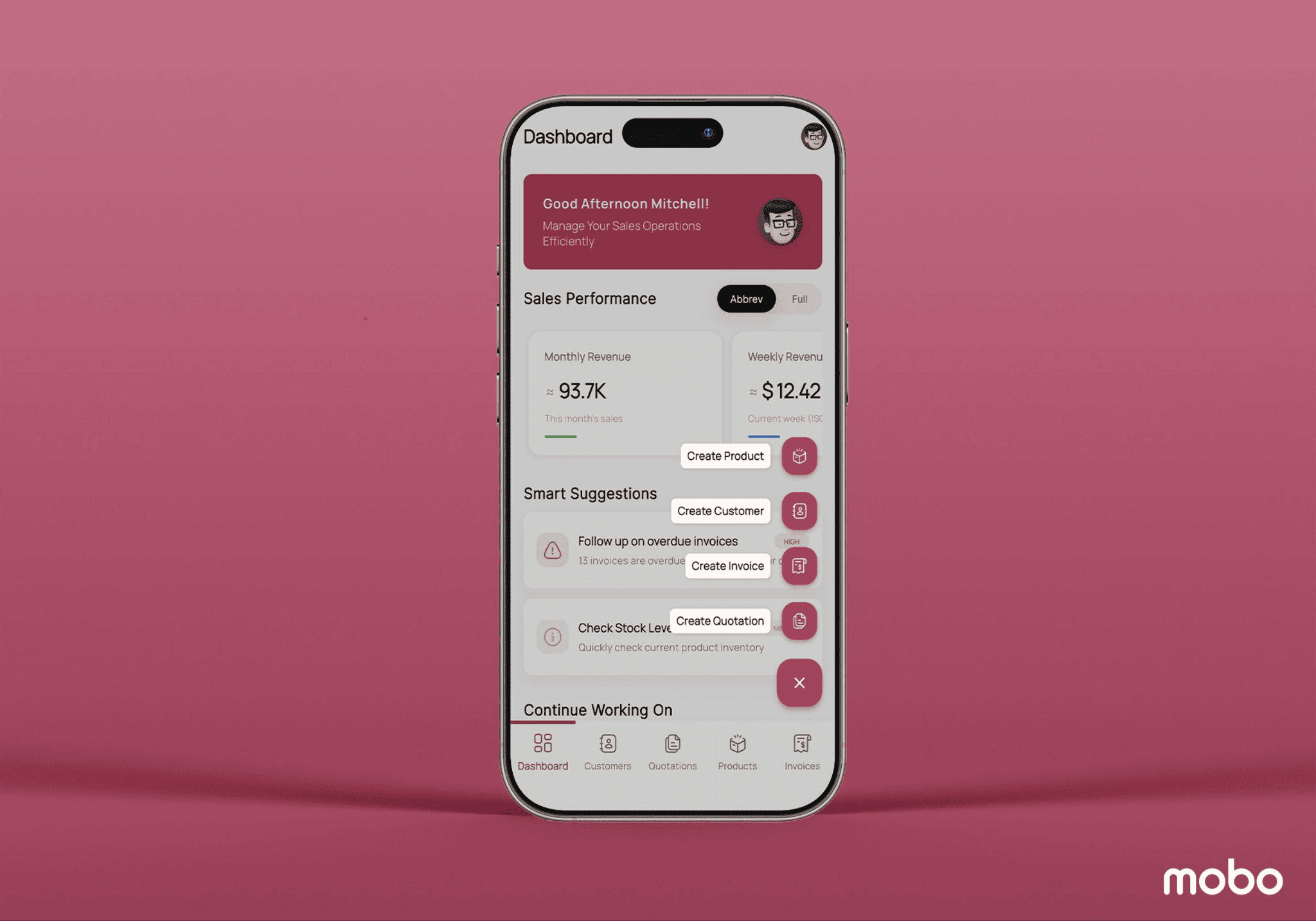 How to Use the Mobo Sales App in Odoo for Dashboard Insights and Record Creation-cybrosys