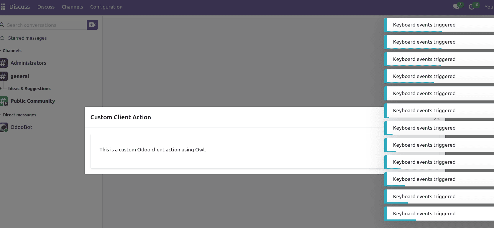 How to use the useExternalListener hook in Odoo 19-cybrosys