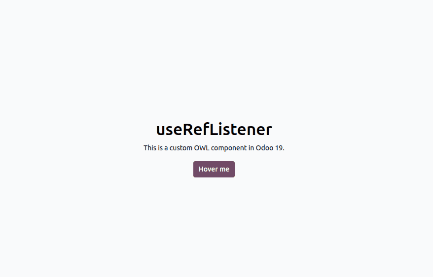 How to use the useRefListener hook in Odoo 19-cybrosys