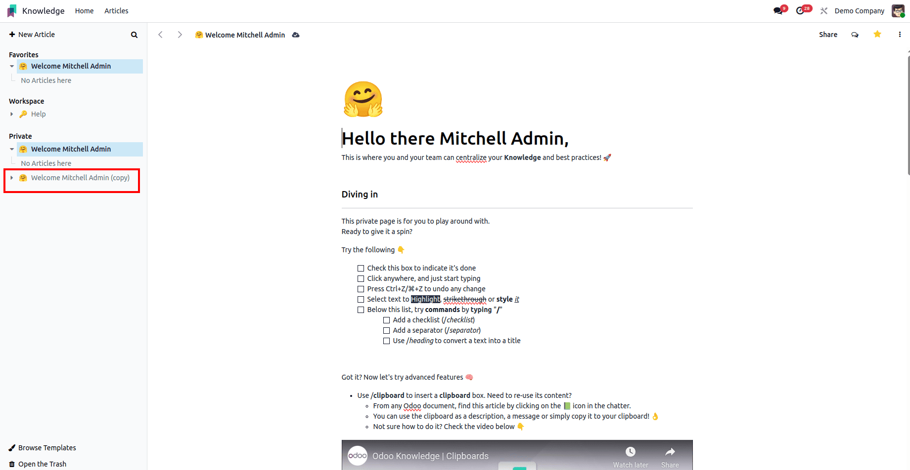 How to Write and Publish Articles with Odoo 18 Knowledge Tools-cybrosys