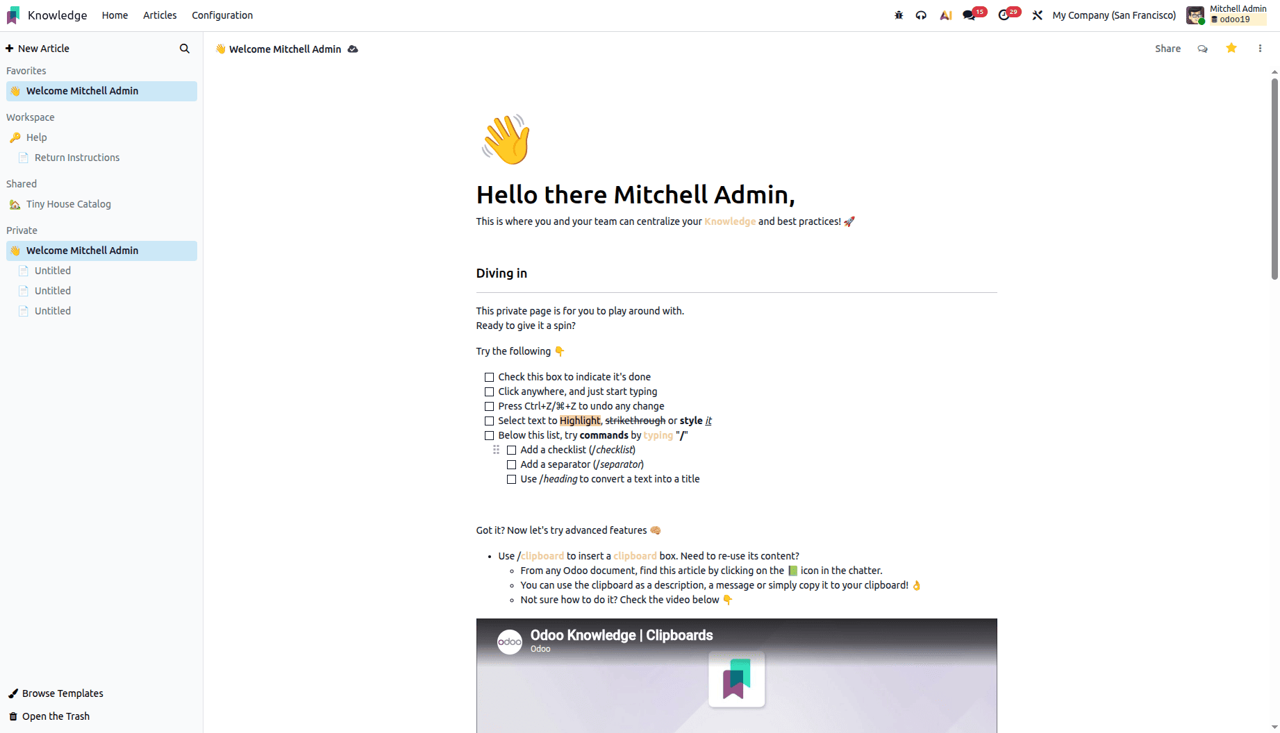 How to Write and Publish Articles with Odoo 19 Knowledge Tools-cybrosys