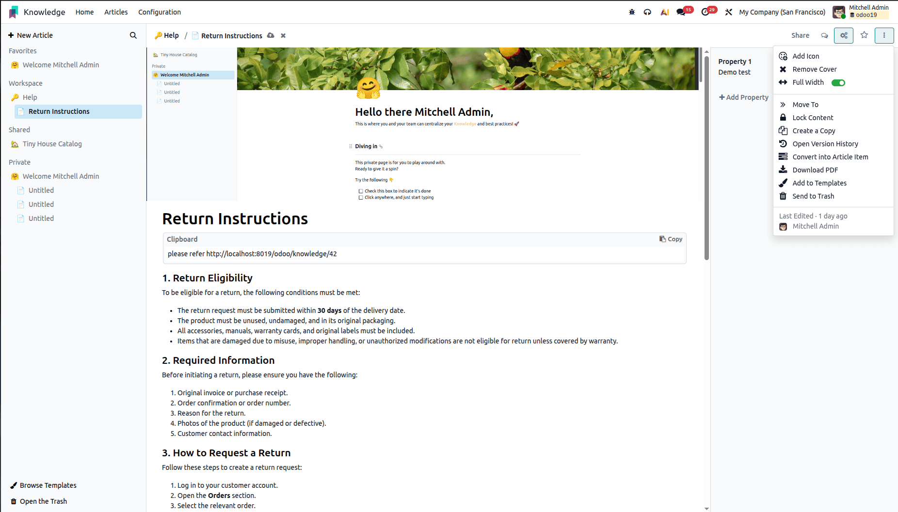 How to Write and Publish Articles with Odoo 19 Knowledge Tools-cybrosys