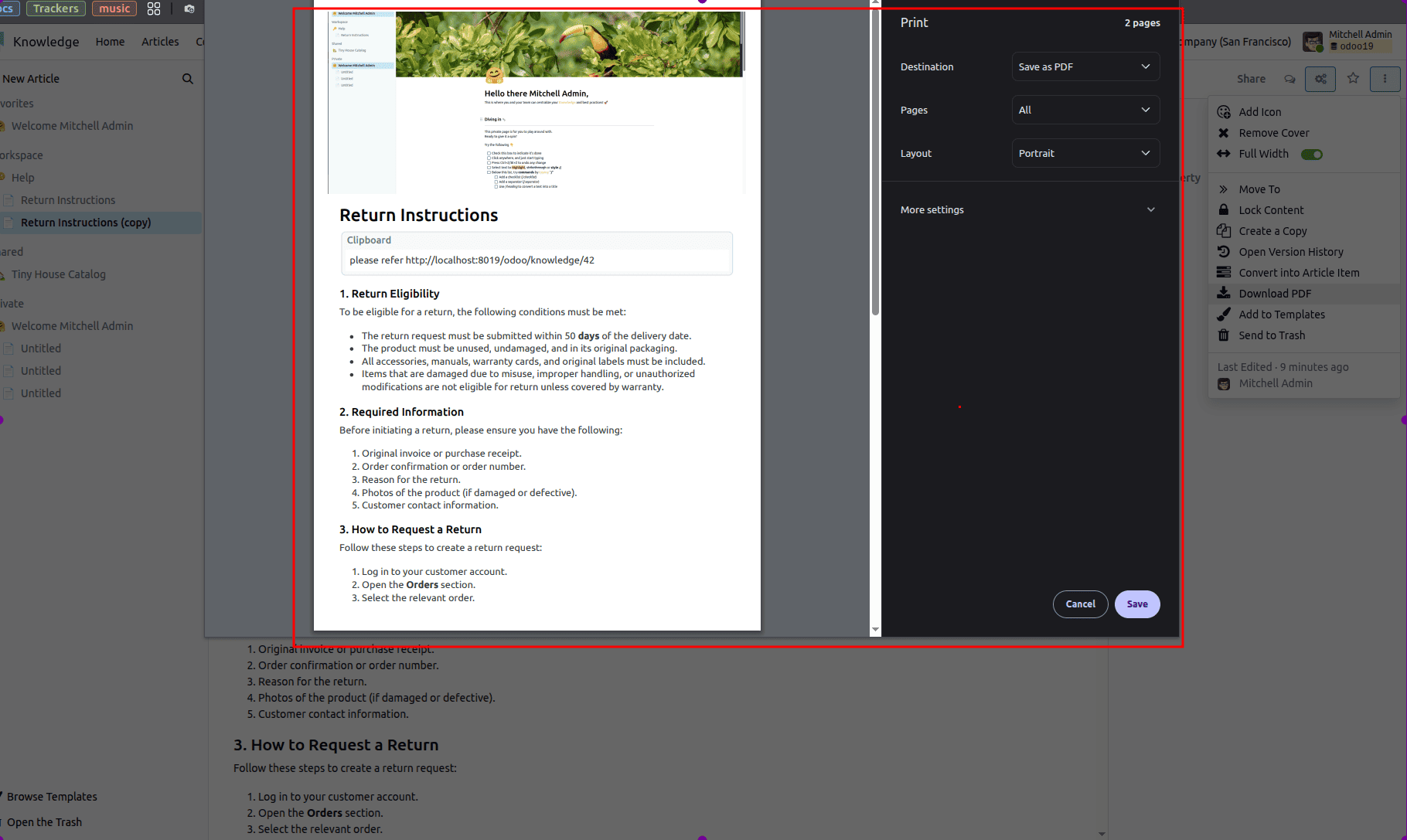 How to Write and Publish Articles with Odoo 19 Knowledge Tools-cybrosys