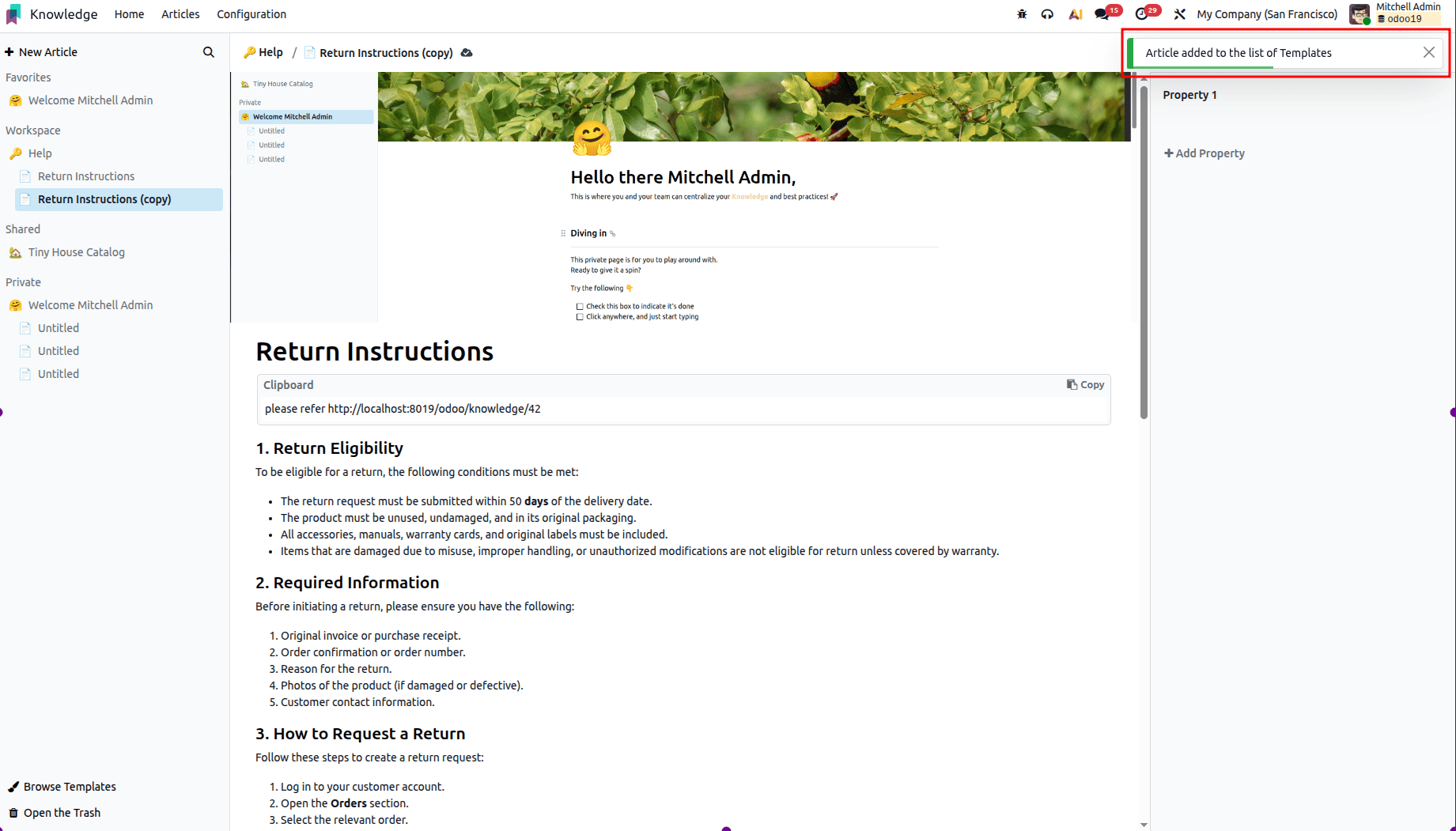 How to Write and Publish Articles with Odoo 19 Knowledge Tools-cybrosys