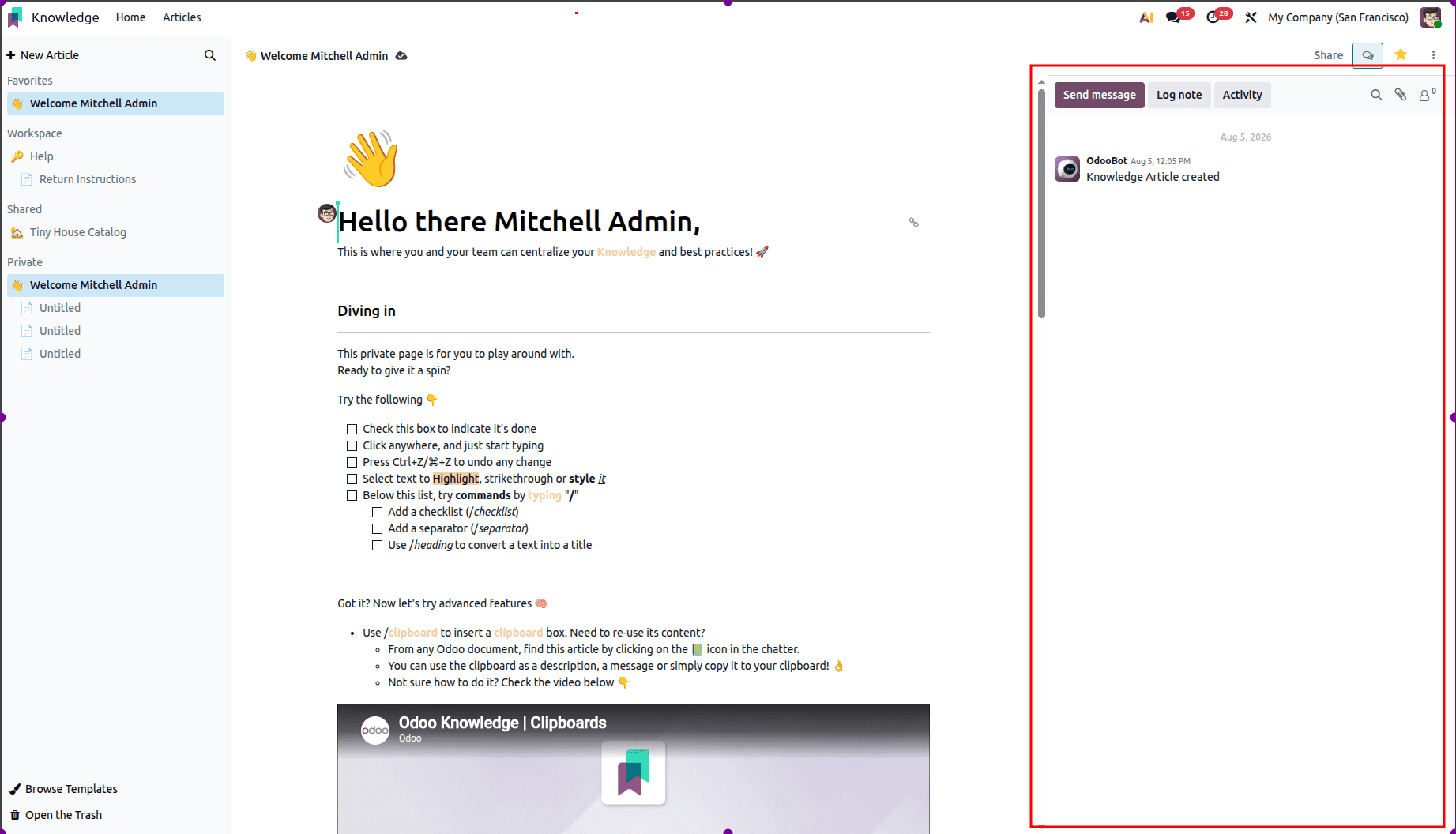 How to Write and Publish Articles with Odoo 19 Knowledge Tools-cybrosys