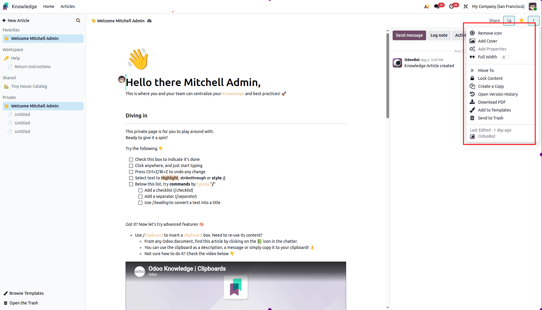 How to Write and Publish Articles with Odoo 19 Knowledge Tools-cybrosys