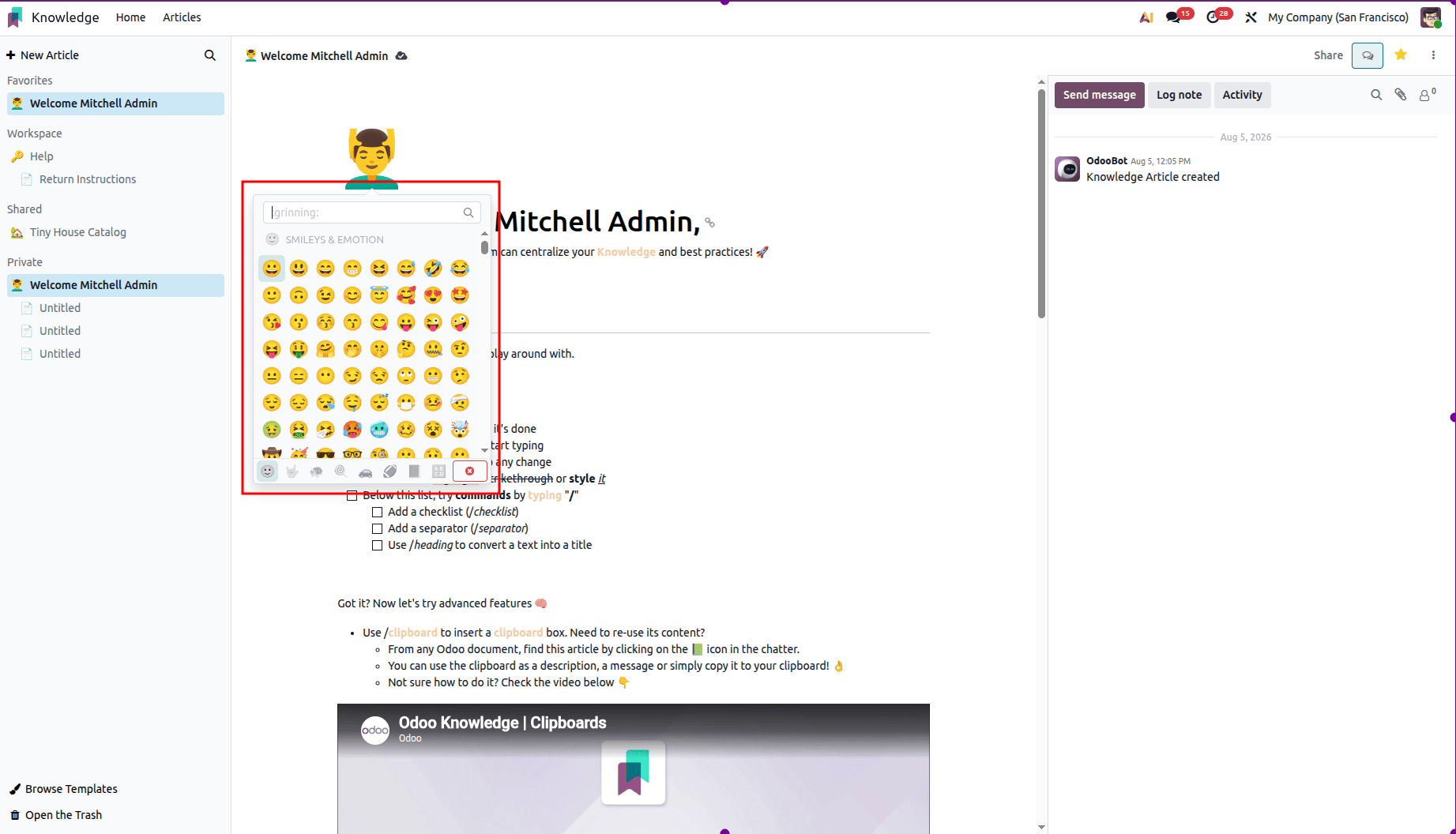 How to Write and Publish Articles with Odoo 19 Knowledge Tools-cybrosys