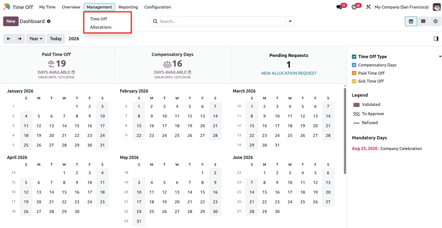 Introduction to the Time Off Module in Odoo 19-cybrosys