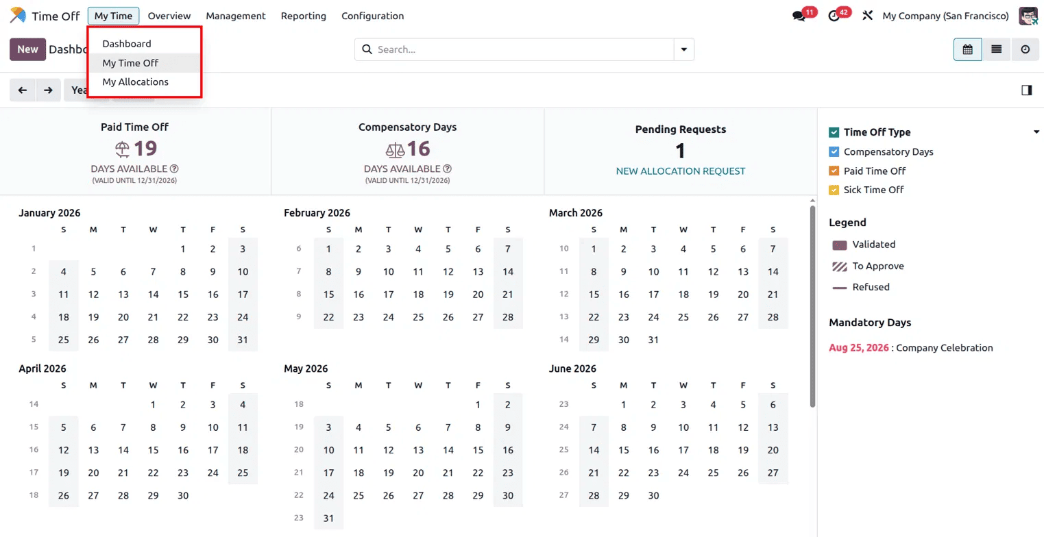 Introduction to the Time Off Module in Odoo 19-cybrosys