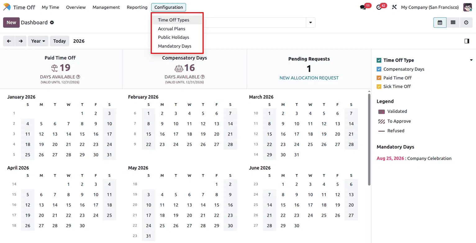 Introduction to the Time Off Module in Odoo 19-cybrosys