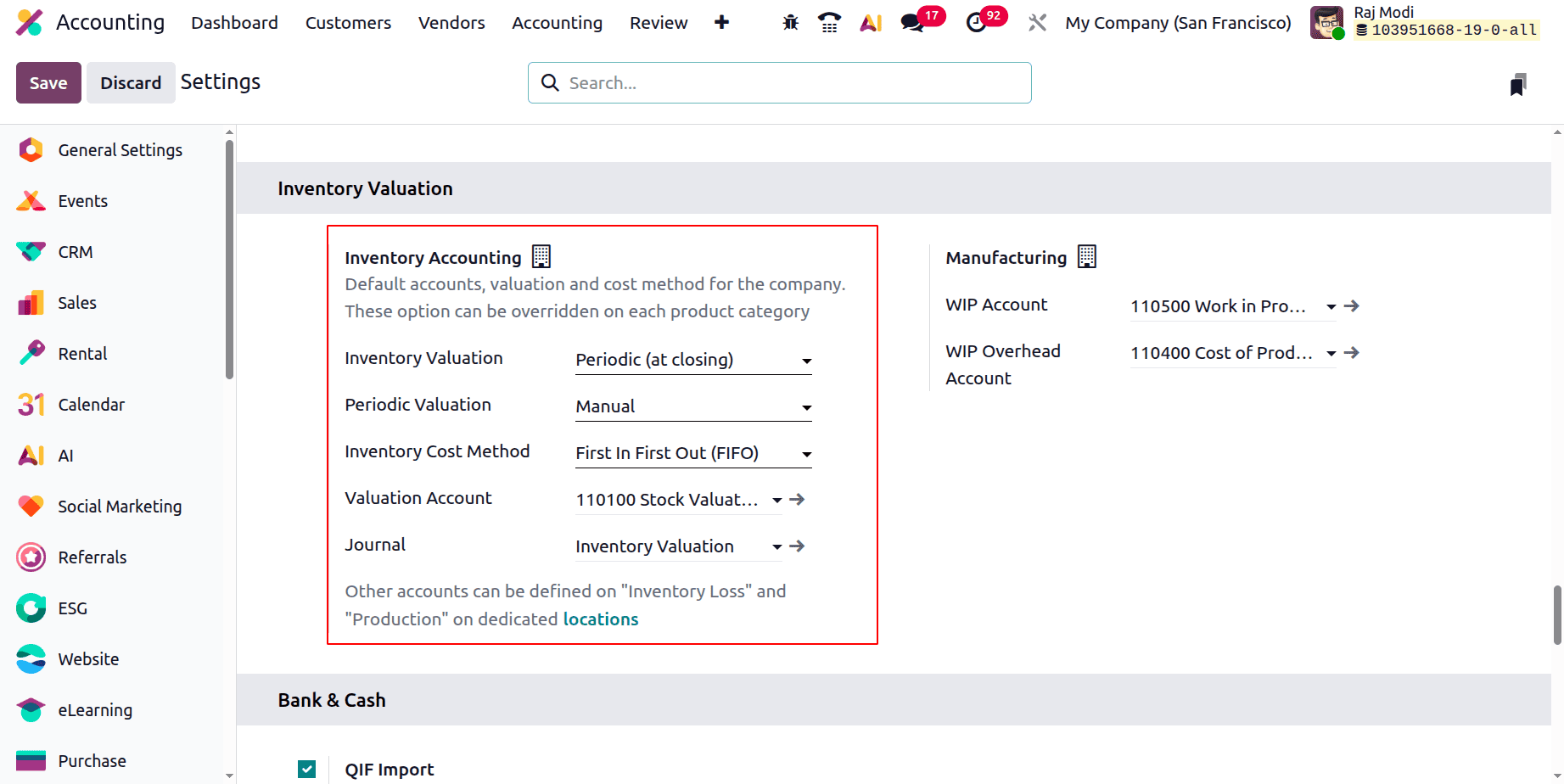 Inventory Valuation Periodic (At Closing) in Odoo 19 Accounting-cybrosys