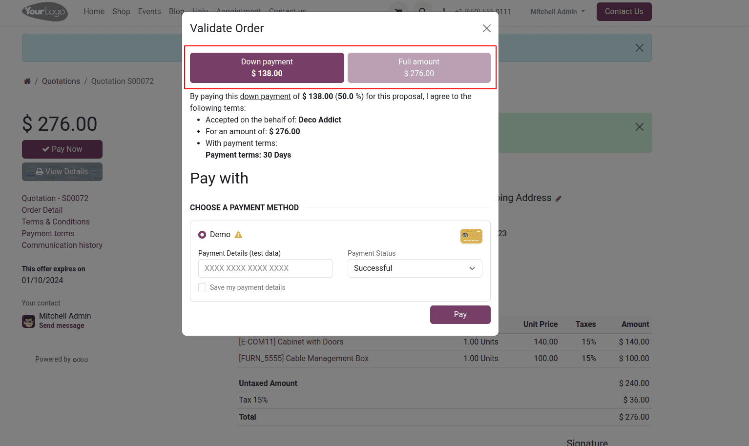 Managing Online Signature and Payment with Odoo 17-cybrosys