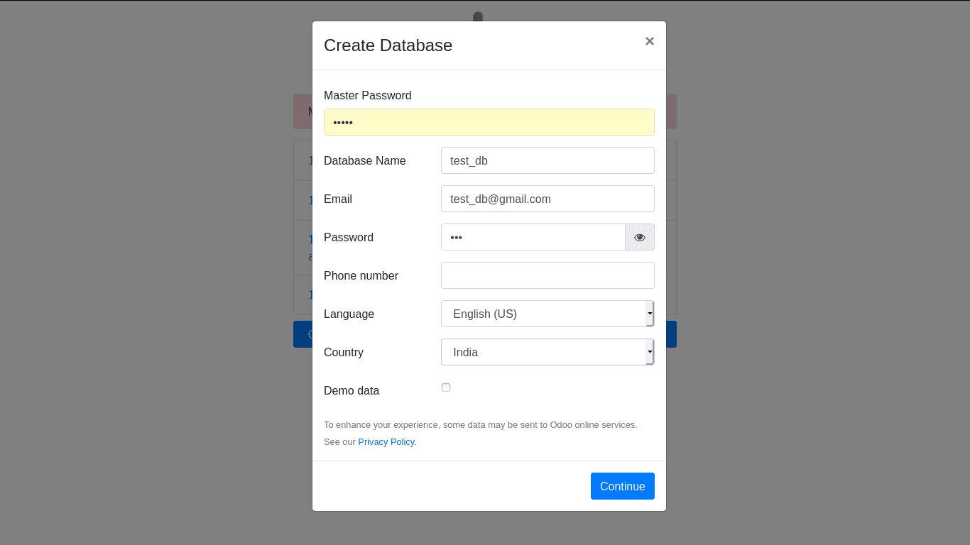 odoo-13-database-management