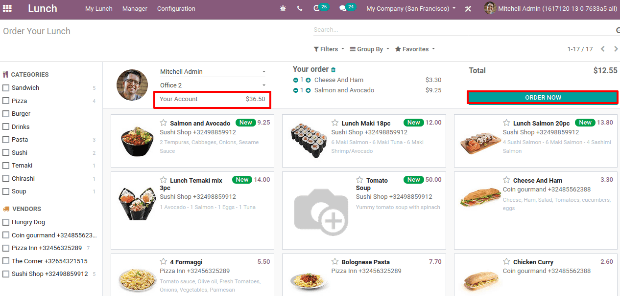 odoo-13-lunch-module-cybrosys