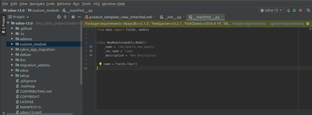 odoo-13-module-development-with-pycharm-templates-cybrosys