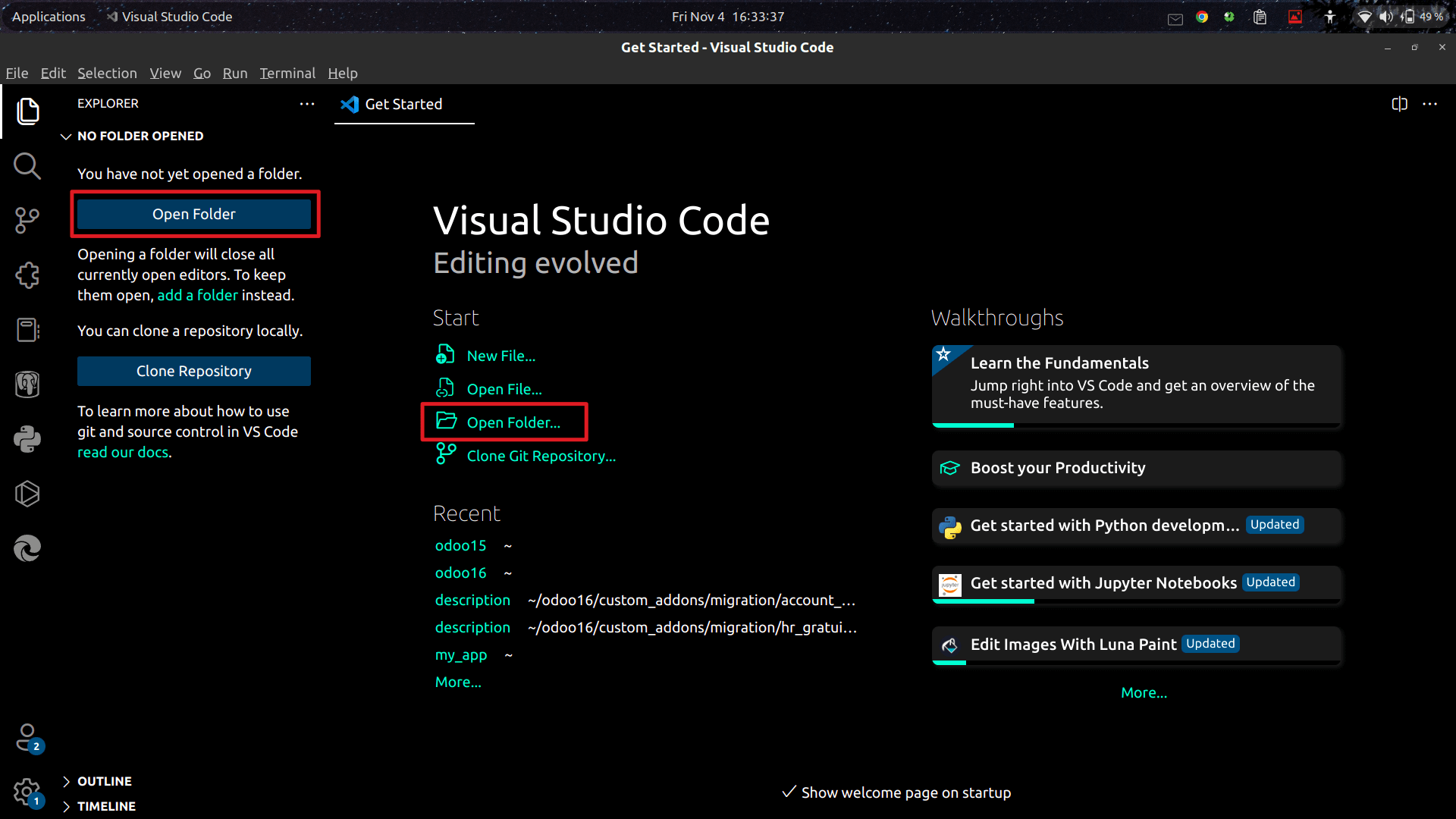 Odoo-16 Development Environment with Visual Studio Code in Ubuntu 