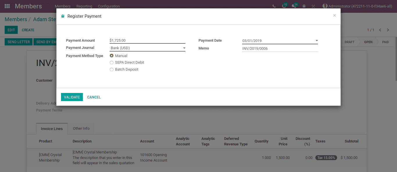 odoo-membership-management