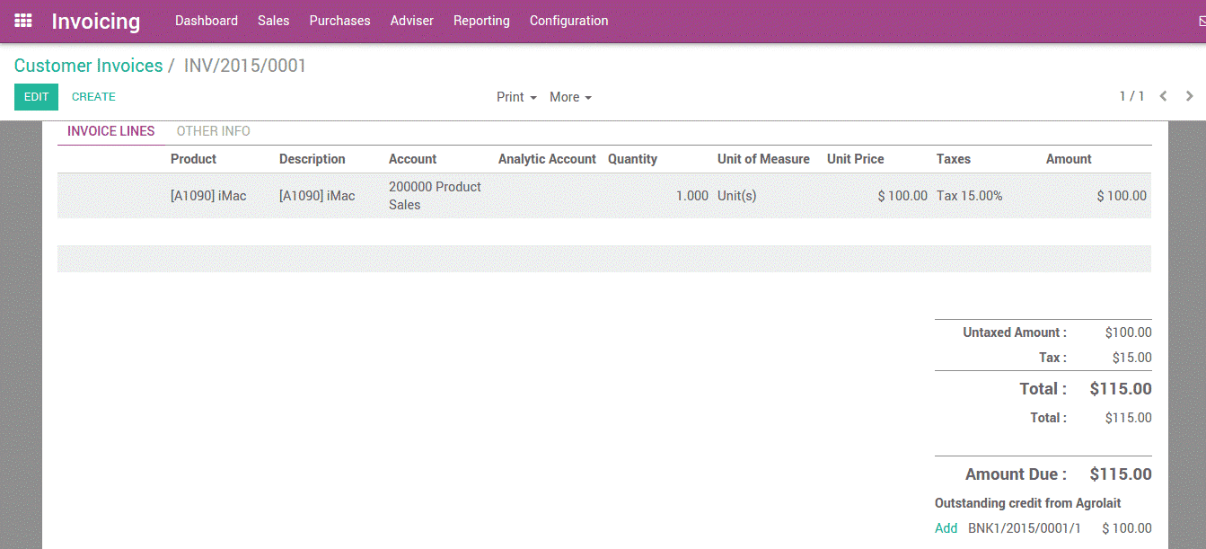 odoo 12 accounting