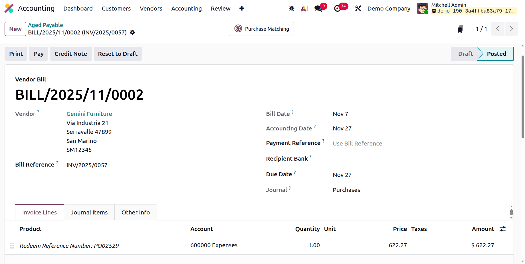Overview of Aged Payable Insights in Odoo 19 Accounting-cybrosys