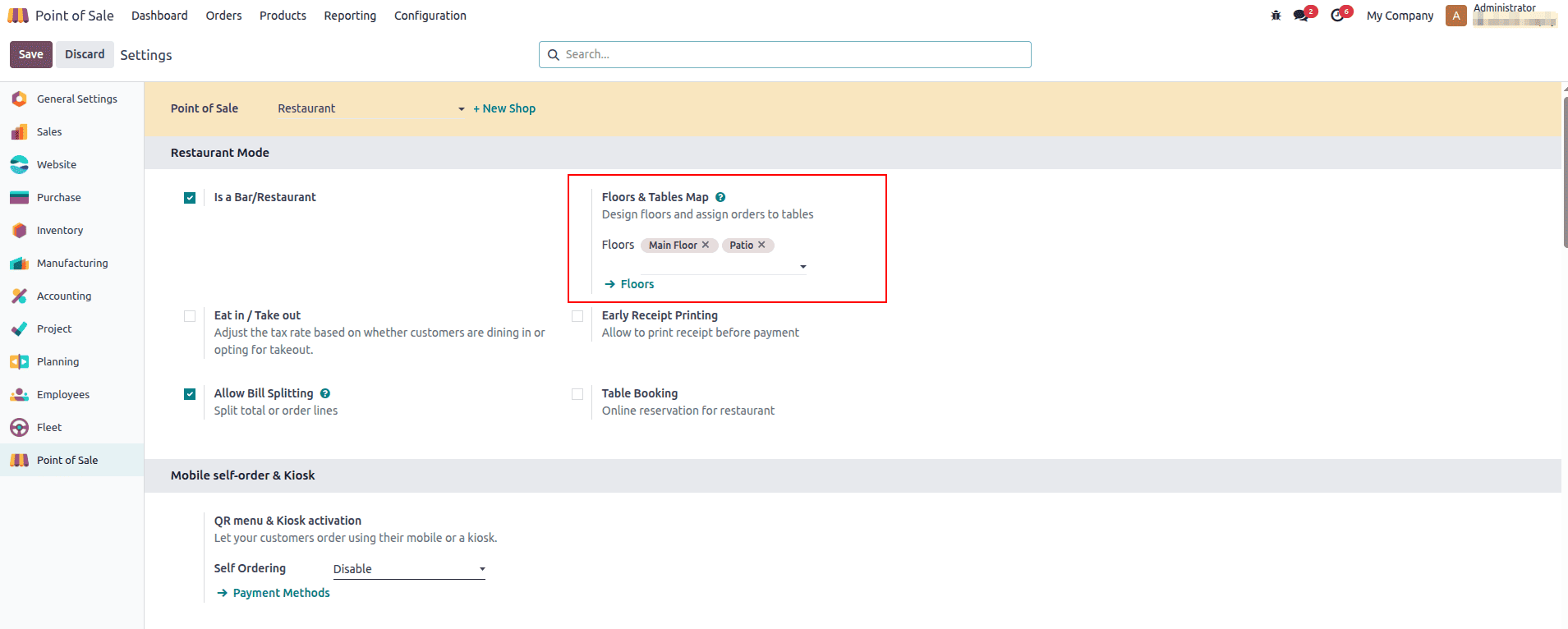 Overview of Bar or Restaurant Configuration in Odoo 18 Point of Sales-cybrosys