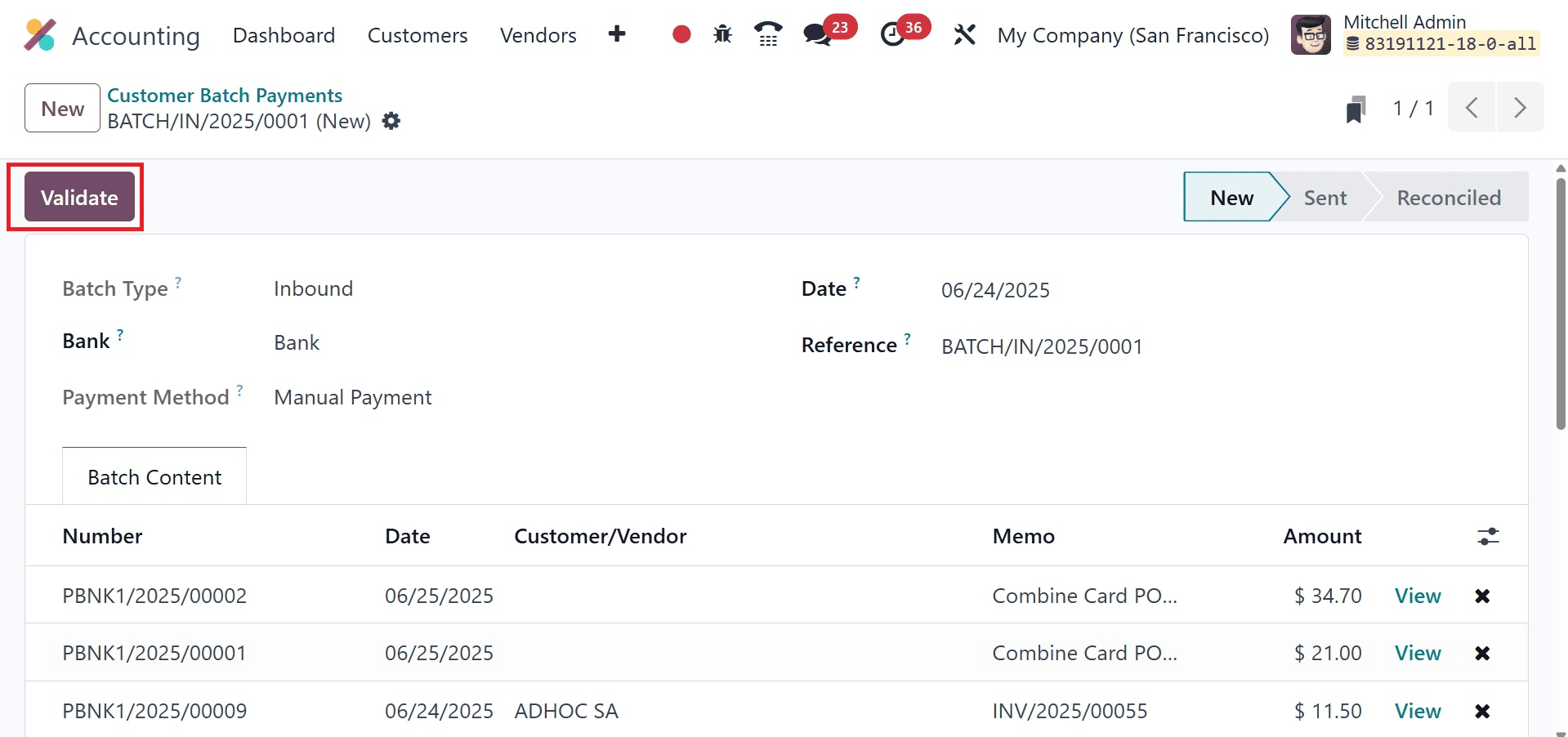 Overview of Batch Payments & Reconciliation with Odoo 18 Accounting-cybrosys