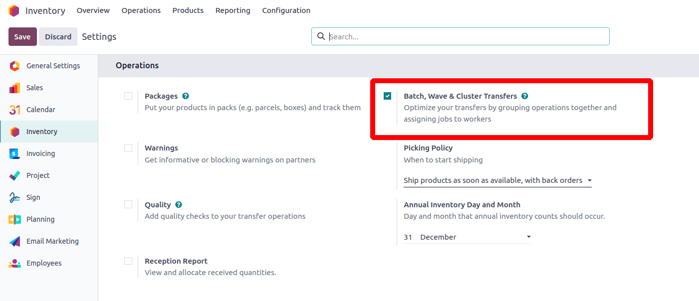 Overview of Batch & Wave Transfers in Odoo 18 Inventory-cybrosys