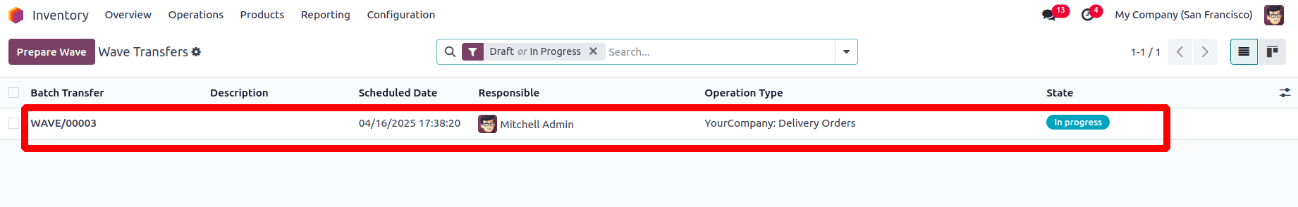 Overview of Batch & Wave Transfers in Odoo 18 Inventory-cybrosys