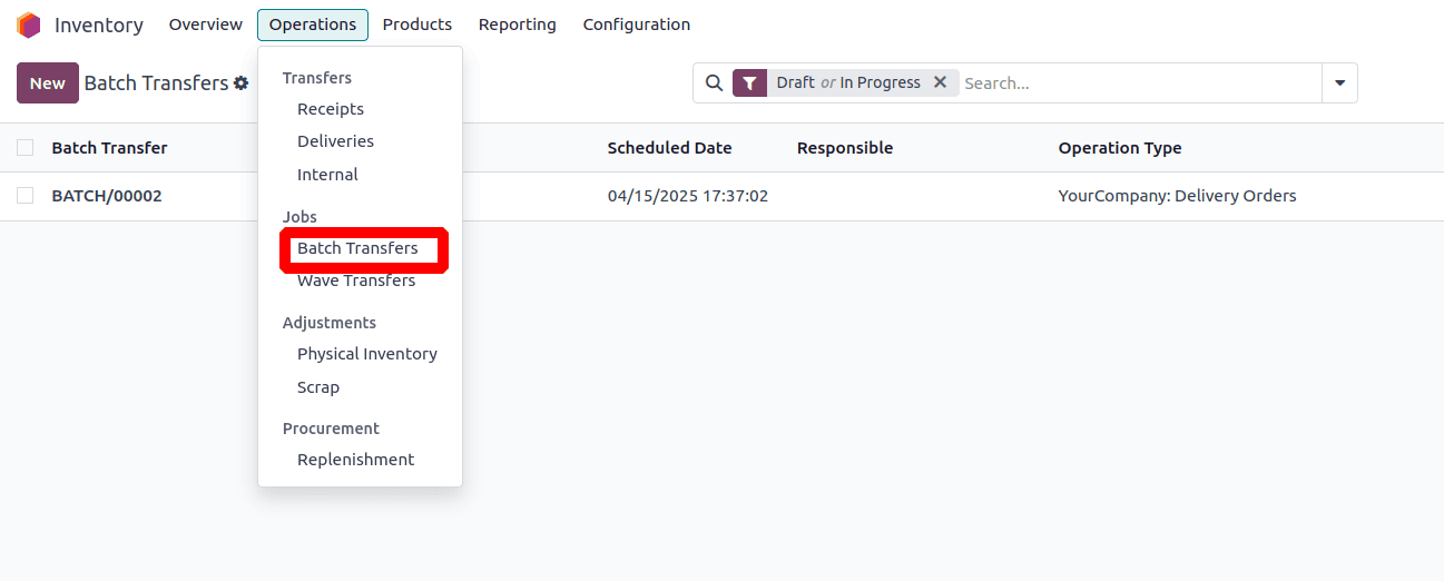 Overview of Batch & Wave Transfers in Odoo 18 Inventory-cybrosys