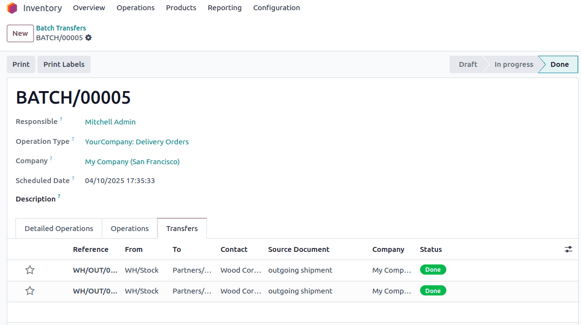 Overview of Batch & Wave Transfers in Odoo 18 Inventory-cybrosys