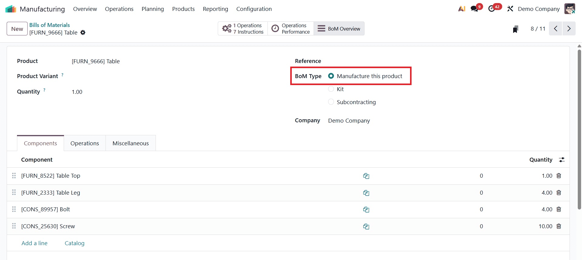Overview of BoM Types and Their Use Cases in Odoo 19 Manufacturing-cybrosys
