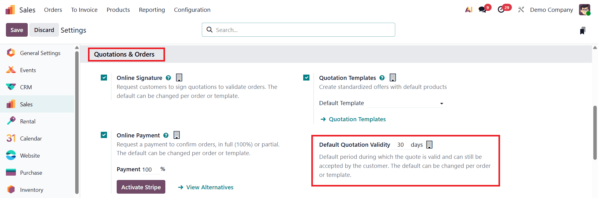 Overview of Controlling Quotation Validity Periods in Odoo 19-cybrosys