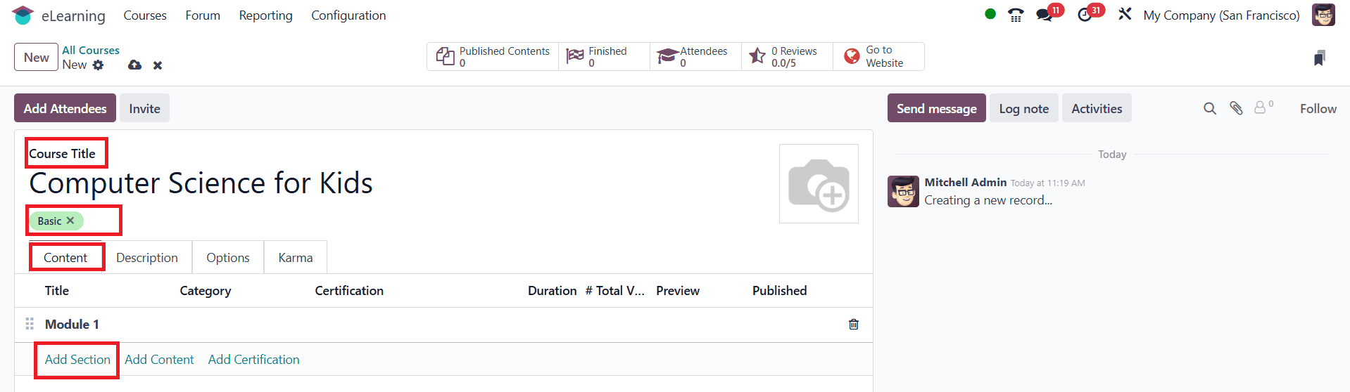 Overview of Creating a Course Forum in Odoo 18 to Engage Learners-cybrosys