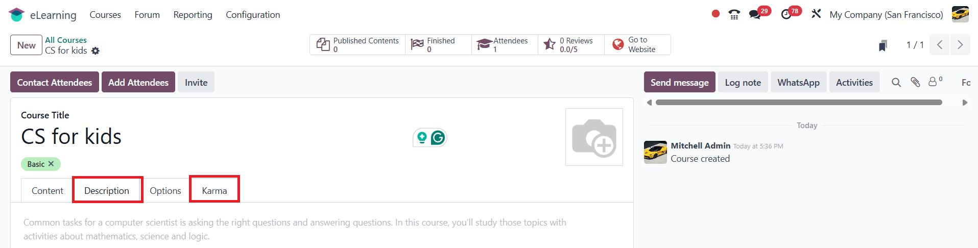 Overview of Creating a Course Forum in Odoo 18 to Engage Learners-cybrosys