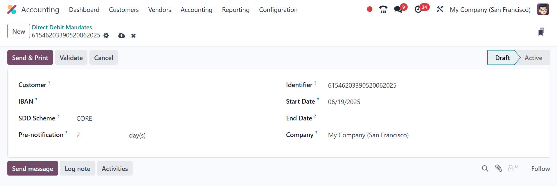 Overview of Direct Debit Mandates in Odoo 18 Accounting-cybrosys