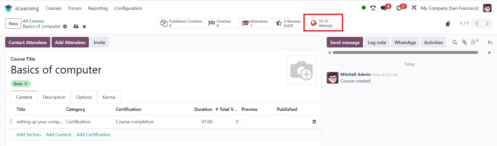 Overview of e-Learning Certification Management in Odoo 18-cybrosys