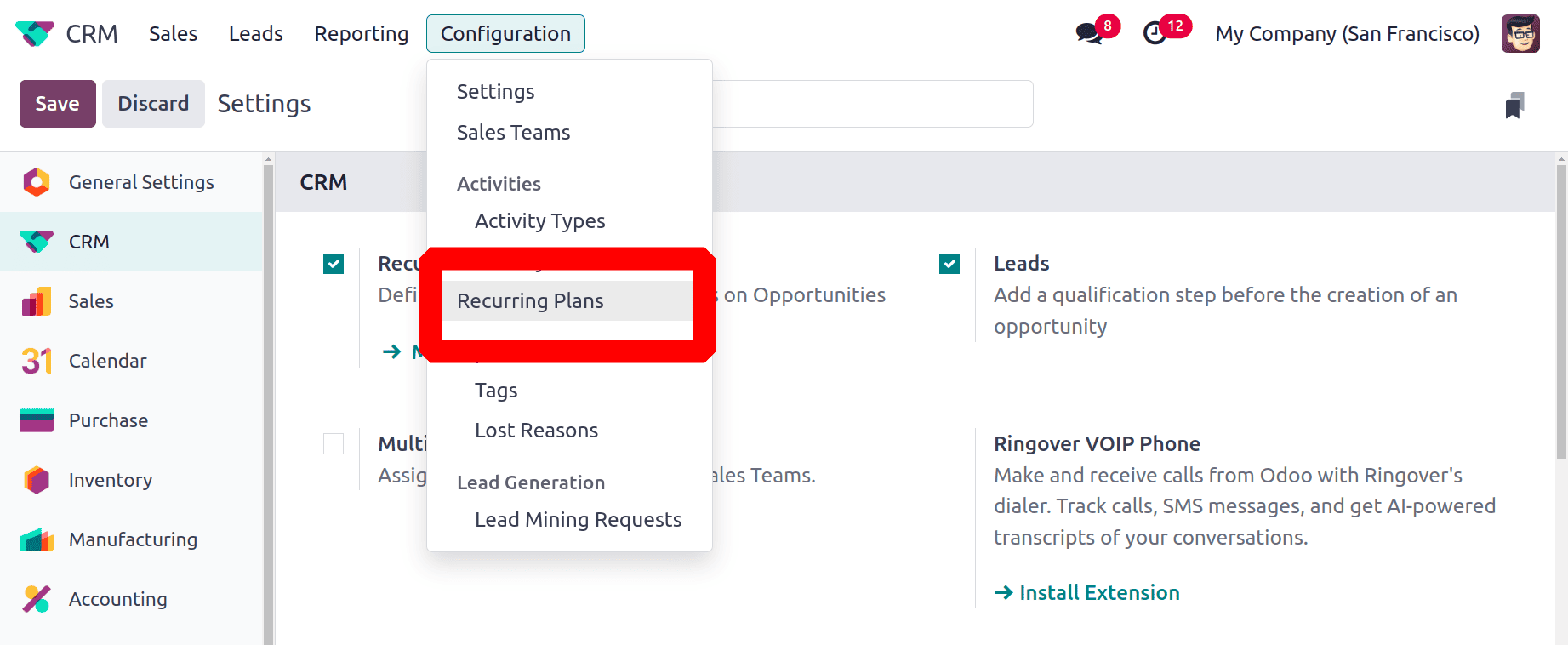 Overview of Expected & Recurring Revenue of an Opportunity in Odoo 18-cybrosys