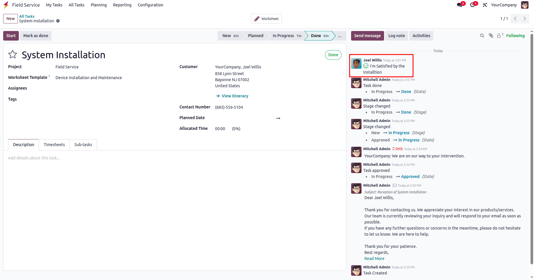 Overview of Field Service Reporting In Odoo 18-cybrosys