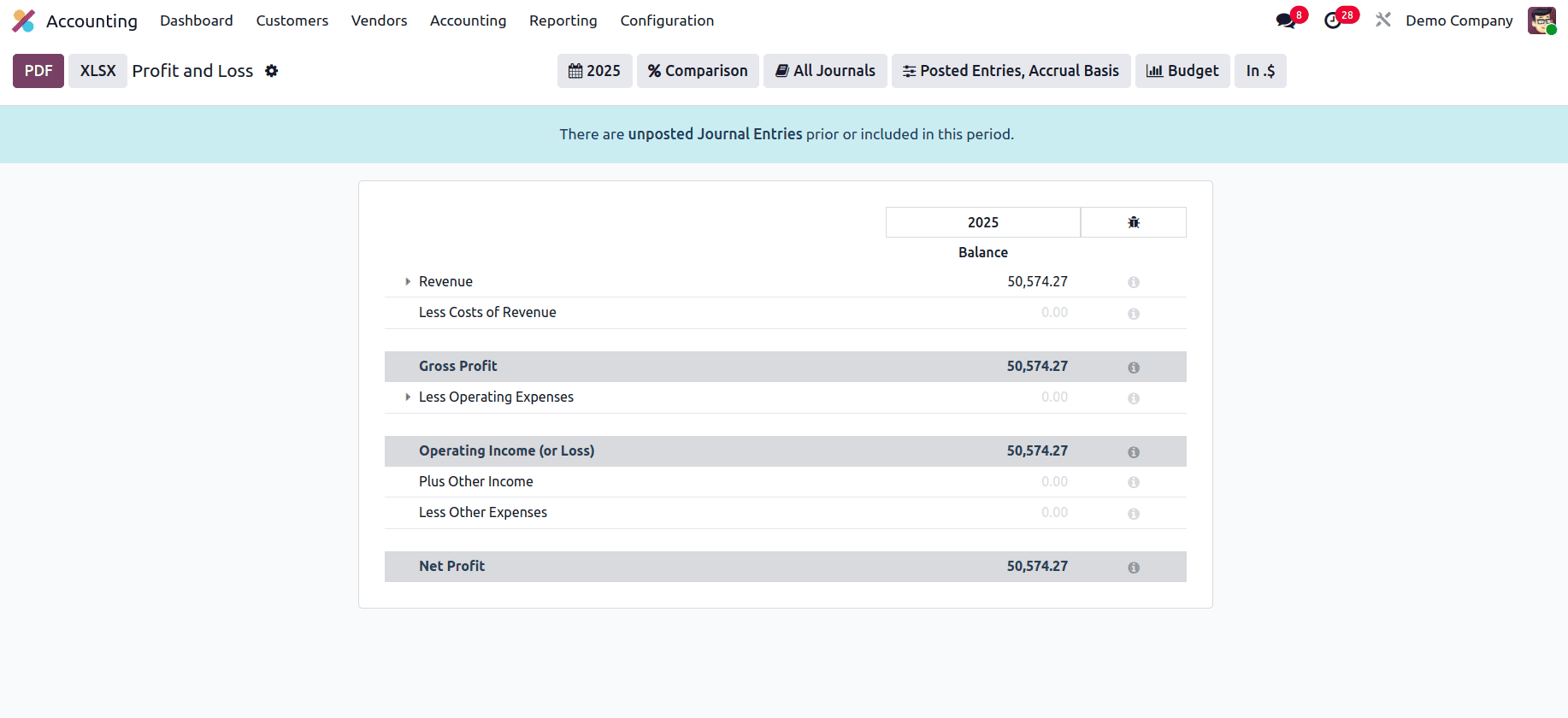 Overview of Financial Statement in Odoo 18 Accounting Module-cybrosys