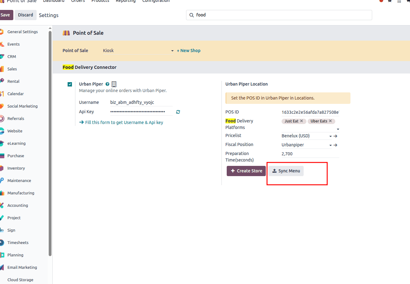 Overview of Food Delivery Connector in Odoo 18 Point of Sale-cybrosys