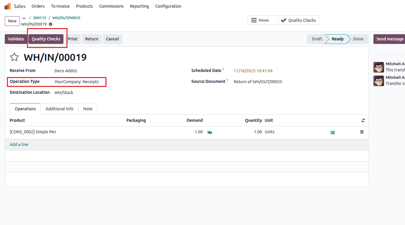 Overview of Implementing Quality Control in Odoo 18 Transfer Operations-cybrosys