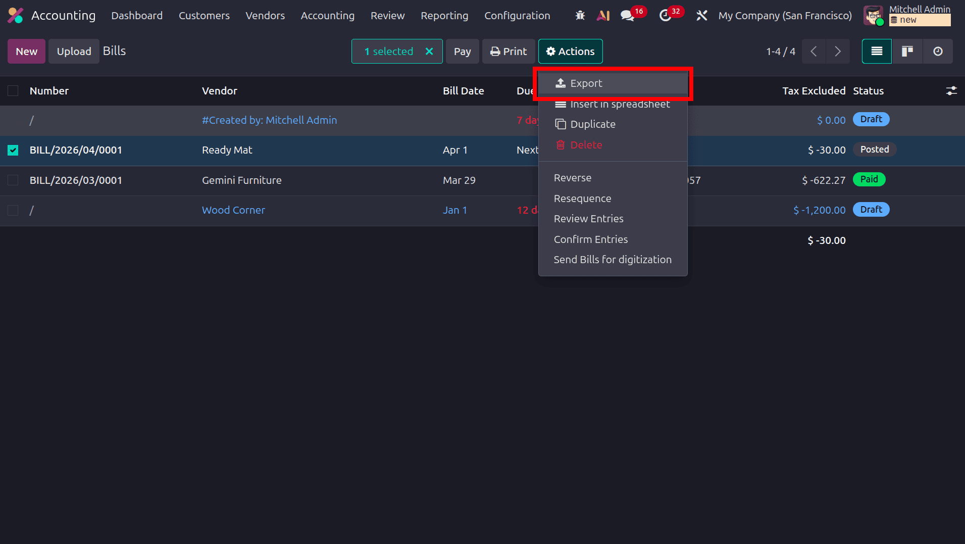 Overview of Importing Vendor Bill in Odoo 19-cybrosys