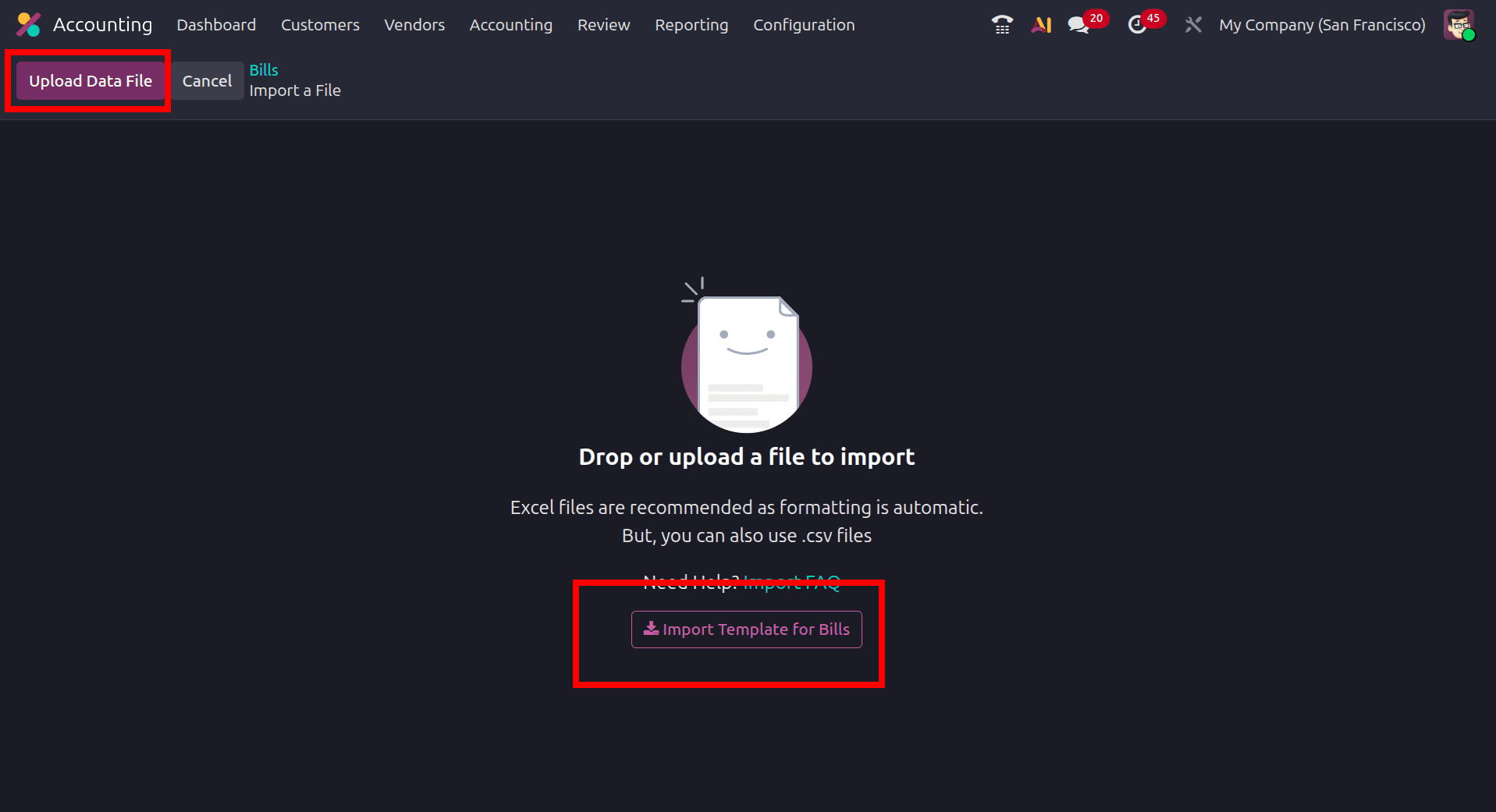 Overview of Importing Vendor Bill in Odoo 19-cybrosys