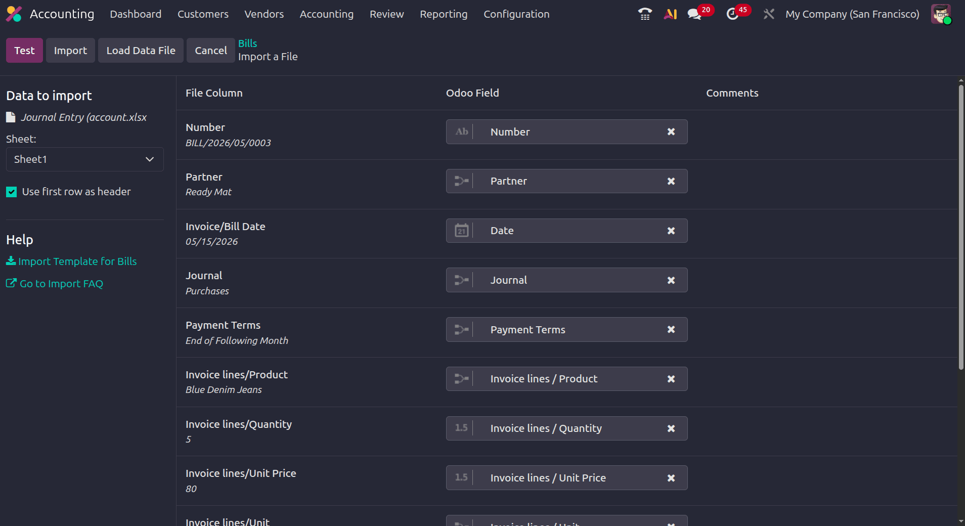 Overview of Importing Vendor Bill in Odoo 19-cybrosys