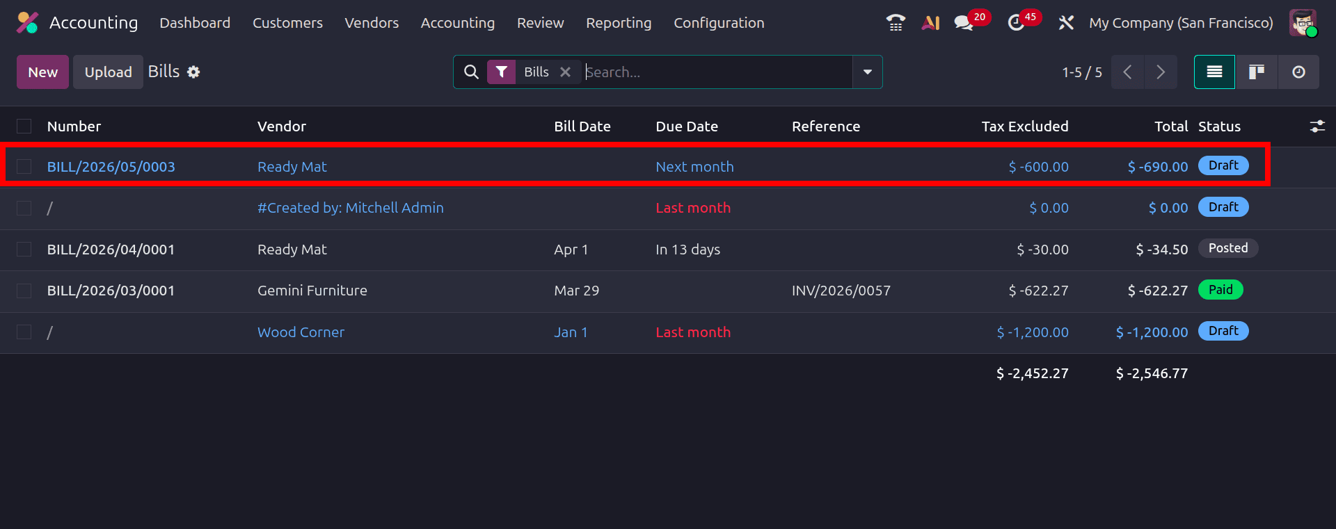 Overview of Importing Vendor Bill in Odoo 19-cybrosys
