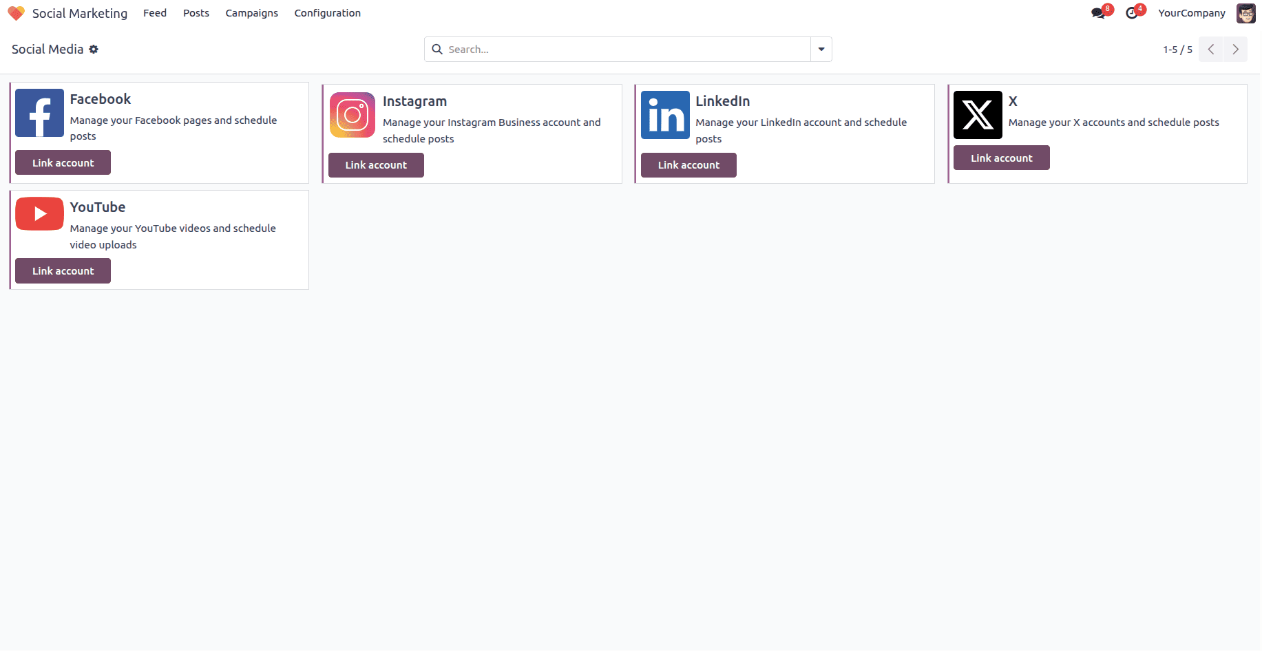 Overview of Integrating Social Media with Odoo 18's Social Marketing Module-cybrosys